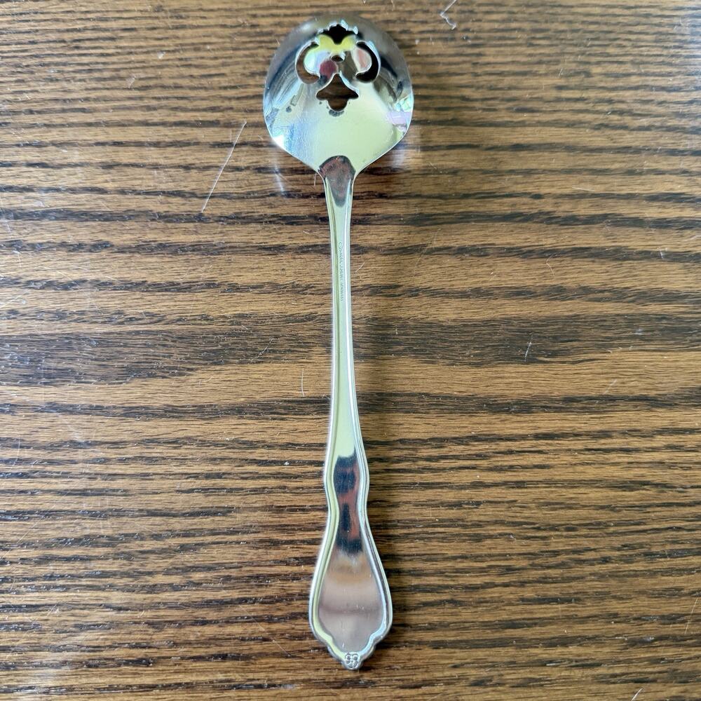 Oneida Morning Blossom Stainless Steel Serving Spoons, Fork, Ladle Set of 7 - Picture 13 of 14